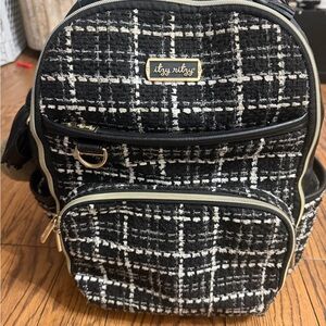 Itzy Ritzy Tweed Black and White Backpack
